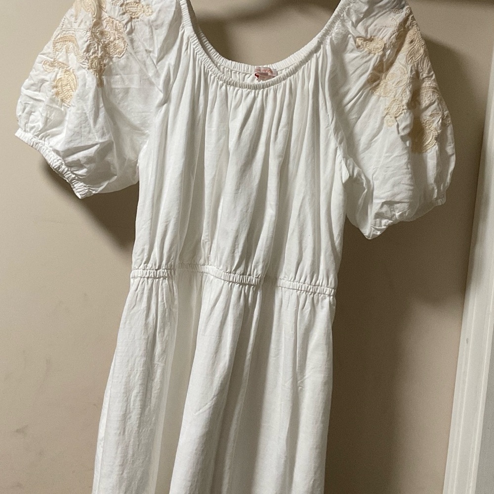Knox Rose Layered Prairie Dress Women's XL White Off Shoulder Emboidery